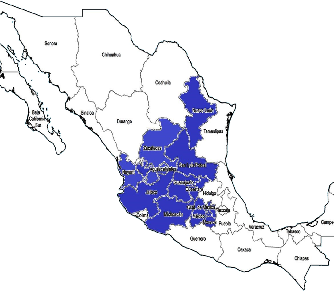 Mapa de cobertura de Enlace Operativo en México